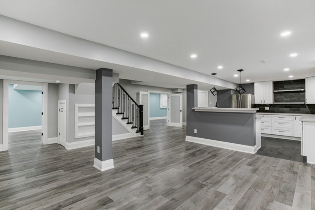Custom finished basement remodeling in Glencoe, IL
